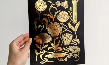 Tren Seni Linocut Printing Motif Flora Laris Di Komunitas Lokal