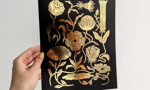 Tren Seni Linocut Printing Motif Flora Laris Di Komunitas Lokal